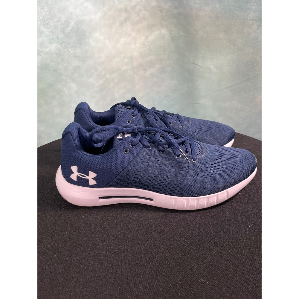 Under Armour Micro G Pursuit Mens Navy Blue Running Shoes 3000011-402 Size 8